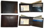 2 new style lizard printed Leather man's bi fold wallet 2 bill slots 6 cards