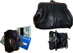 3 new ladies 2 sided 2 pockets leather change purse coin purse zip coin purse bn