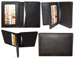 Business Card case, up to 30 cards ID Card 6 Cards Natural grain Leather case