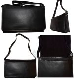 Leather messenger bag, Briefcase Business case Attaché case carry on bag Br New