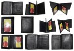 Lot of 10 Women men's Leather Credit case 12 Cards 3 ID credit card holder #774