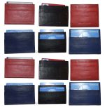 Lot of 12 Slim Credit card case, 5 Credit card leather case, Thin flat card case