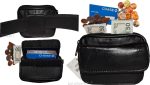 Lot of 3 New Mini leather bag belt loop bag Black waist Business credit card bag