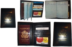 Lot of 5 New 4 credit cards + ID Lamb skin USA Leather passport case wallet BNWT