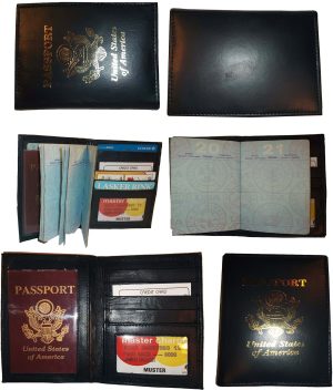 Lot of 6 passport case credit cards ID lamb skin USA leather passport wallet new