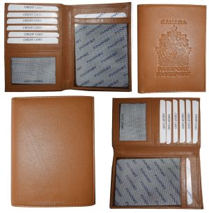 New Lamb skin Canadian Leather passport case wallet credit card case ID holder *