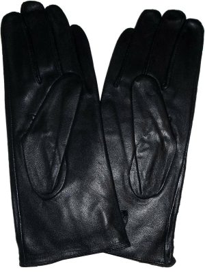 New Woman's Soft Leather Gloves Black Warm Winter Gloves  BN Les Guant De Cuir**