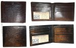 2 new style lizard printed leather man's bi fold wallet 2 bill slots 8 card
