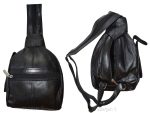 Ladies small Leather backpack, Knapsack Black daypack small Black backpack #21
