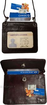 Lot of 2 New Business card case, card holder, fifty business ID string card bnwt