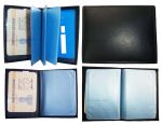 Lot of 4. Leather Business Card. ID Credit Card picture case. Transparent slots