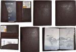 Lot of 6 Leather passport cover Brown Genuine leather INT"L passport case new