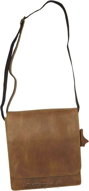 Men's bag Leather men's Shoulder bag Gentleman's leather bag Nu buck Leather bag