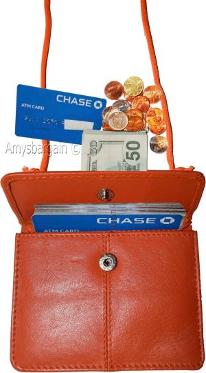 New Business card case, card holder w/ neck string, fifty business IDs card bnwt