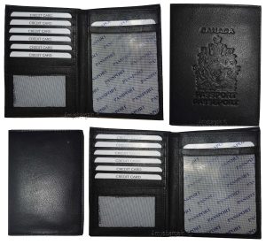 New Lamb skin Canadian Leather passport case wallet credit card case ID holder *