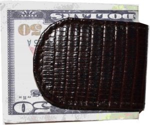 New Lizard printed leather money clip Unbranded money clip Currency holder new