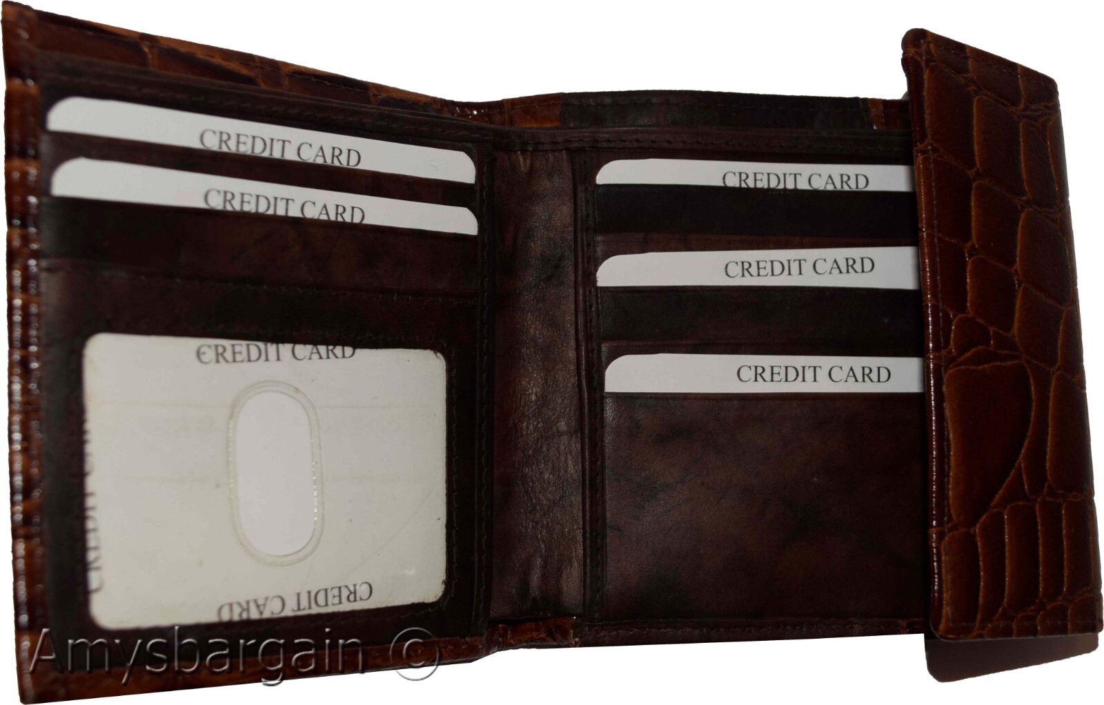 Women’s Crocodile Leather wallet Ladies wallet change purse cards bills ID new - Image 3