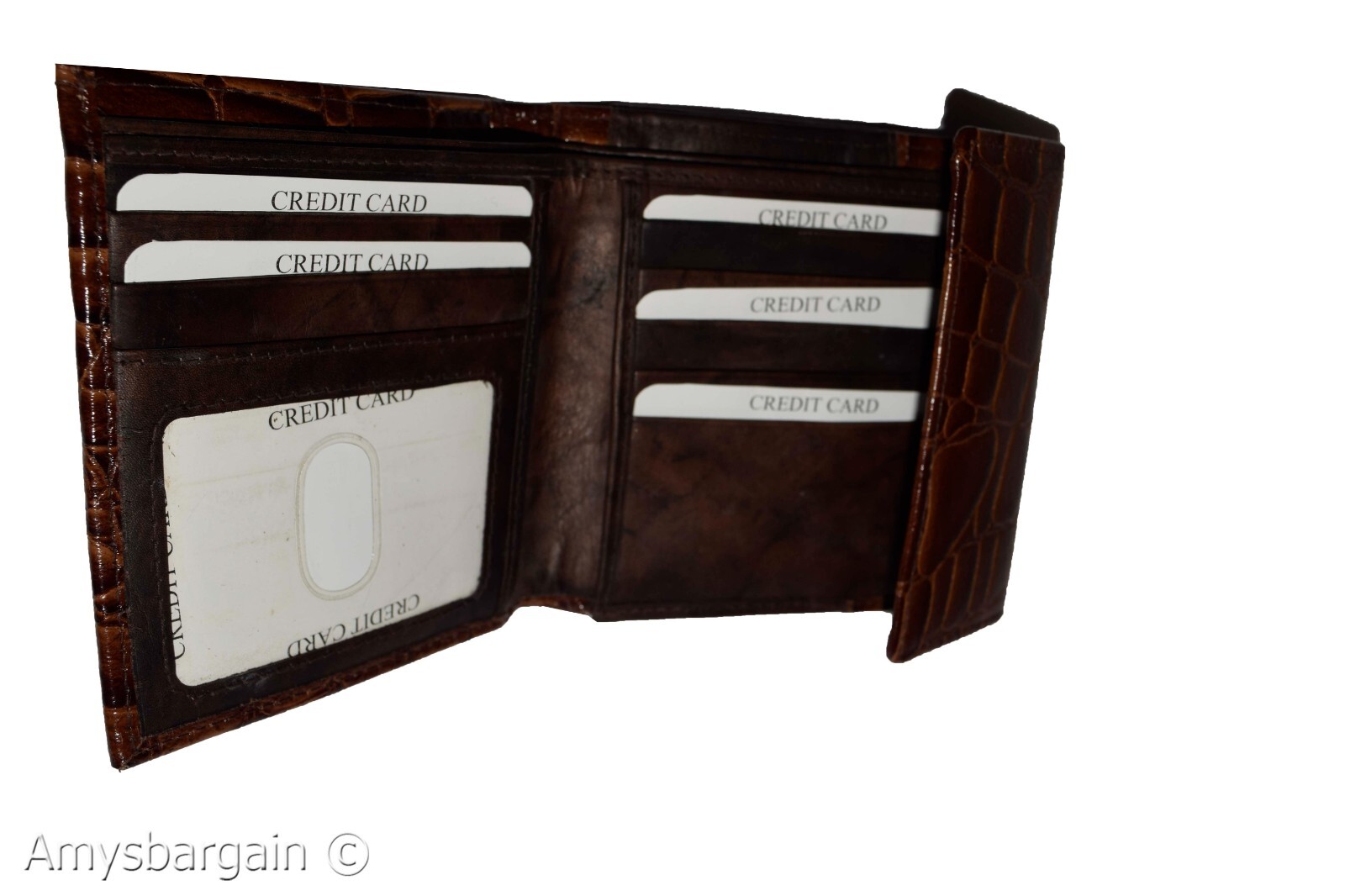 Women’s Crocodile Leather wallet Ladies wallet change purse cards bills ID new - Image 5