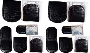 lot of 12 new lizard printed leather money clip black unbranded money clip