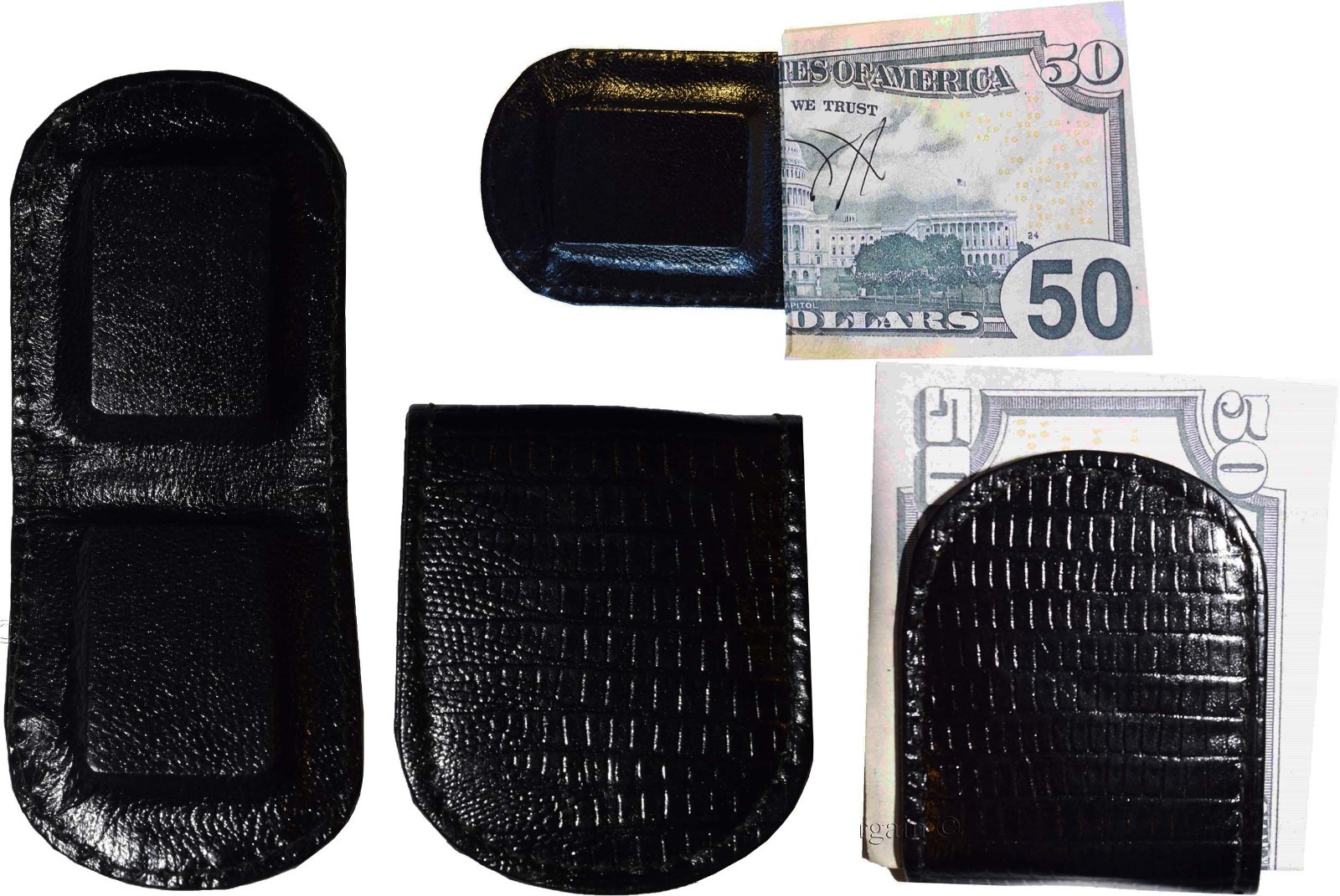 lot of 12 new lizard printed leather money clip black unbranded money clip - Image 10