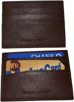 lot of 2 new leather business card case 7 credit card id card new tan card case