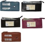 Cad case multiple card organizer credit cards bills ids wallet change purse