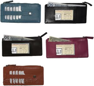 Cad case multiple card organizer credit cards bills ids wallet change purse