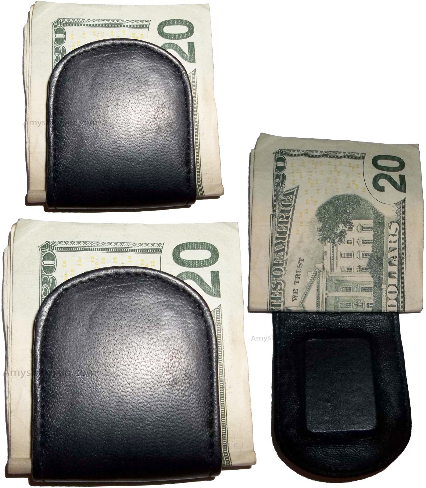 Leather money clip magnetic money clip bills holder all monies holder Brand New - Image 3