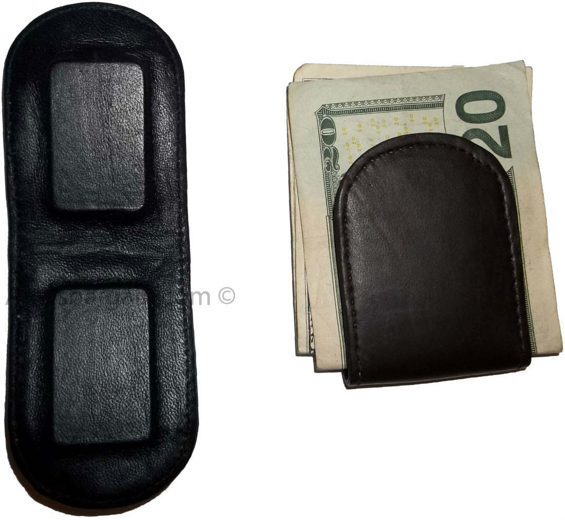 Leather money clip magnetic money clip bills holder all monies holder Brand New - Image 7