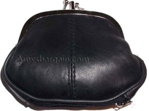 Lot of 2 New Women's 2 Sided 2 Pockets Leather Change Purse Coin purse wallet BN