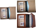 Lot of 3 women men's Leather Business Credit Card ID card case fifty Holder new