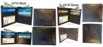 Men's Lizard Printed Leather billfold man's bifold wallet 2 bill slots 8 card ID