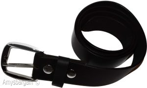 Men's X Large size Leather Belt Cowhide Unbranded One sole Leather Black belt