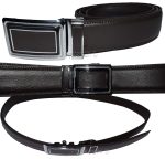 Men's belt Brown Leather XL Automatic lock Dress/Casual belt adjustable Belt.