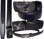 Men's belt leather dress belt click comfort automatic lock eagle buckle up to 50