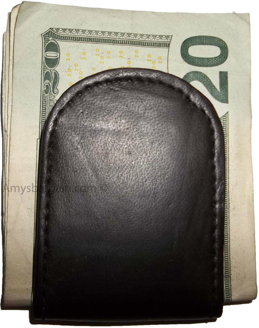 Leather money clip magnetic money clip bills holder all monies holder Brand New - Image 15