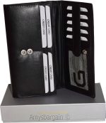 Women's checkbook wallet, Black Unbranded leather 18 card Ladies Checkbook case