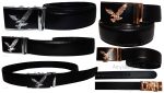 eagle buckle men's belt leather automatic dress Jeans comfort Slide lock BN 50"