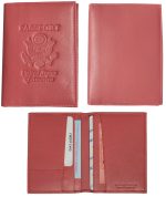 passport case new leather passport cover red wallet credit card case ID holder
