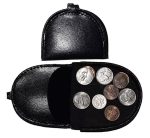 2 Black Unisex Leather change purses Coin case Vintage styled change purse