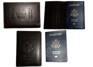 3 New USA Leather passport case wallet credit ATM card case ID holder Brand New