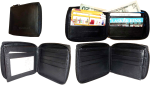 4 New Zip around Leather Wallets 12 Credit ATM Card ID Holder 2 Bifold brand new