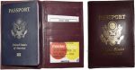 Lot of 2 New leather Passport cover. ID case credit card wallet BN