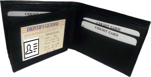 Man's wallet Lambskin Genuine Leather wallet 3 billfolds ID 6 cards slots BN
