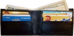 Men's Wallet Thin Leather 6 Credit ATM card slots 2 Bill slots wallet billetera