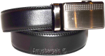 men's black leather dress belt (XL) auto-lock belt men's white quick lock belt.