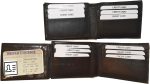 new man's high-end leather zip billfold man's wallet 9 credit card spaces