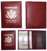 passport case leather passport cover red wallet credit card case id holder