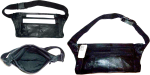 3 Flat Leather waist pouch. waist bag, leather bag, Fanny pack Flat pack Br new