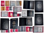 4 USA Leather passport case wallet credit card case ID passport holder Brand New